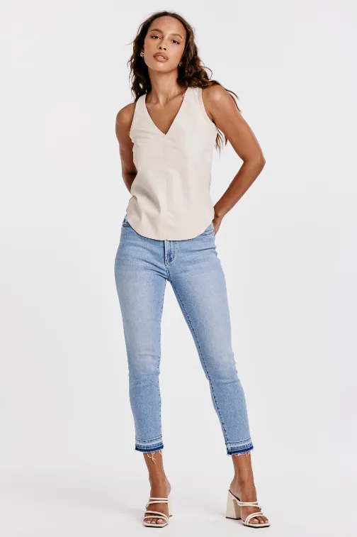 Suz Vegan Leather & Knit Tank
