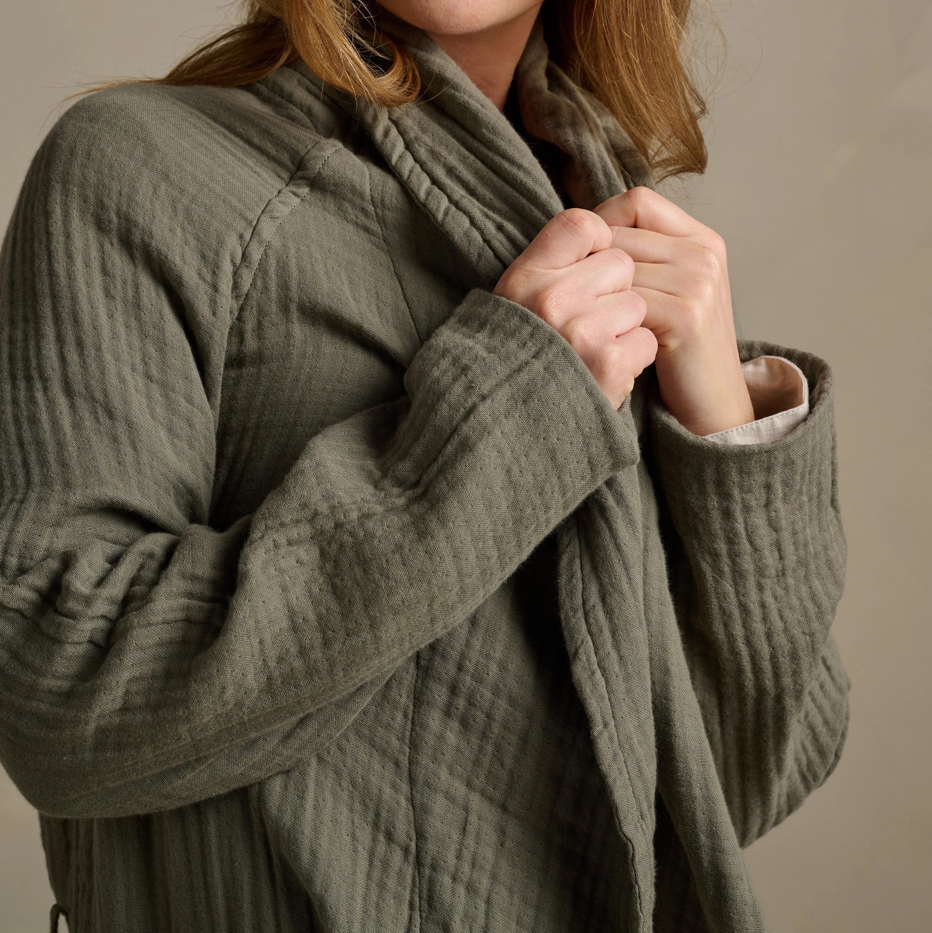 The Dream Cotton Robe - Moss