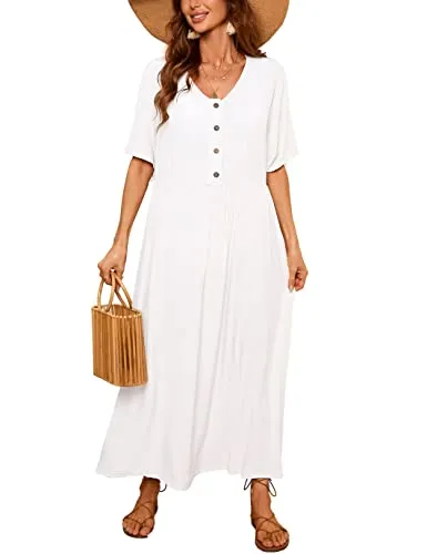 V-Neck Women's Kaftan Loungewear & Long Cover-Ups