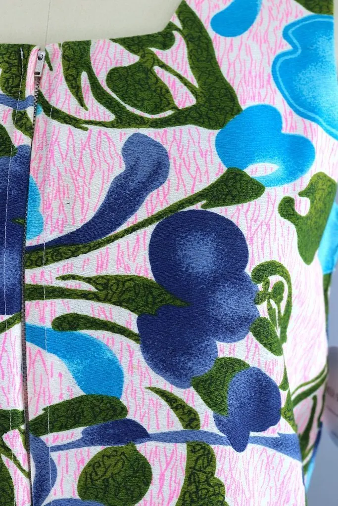 Vintage Pink and Blue Aloha Sundress