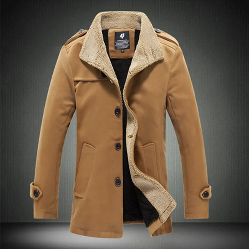 Winter Wool Fleece Coat | Popular Male Apparel and Accessories