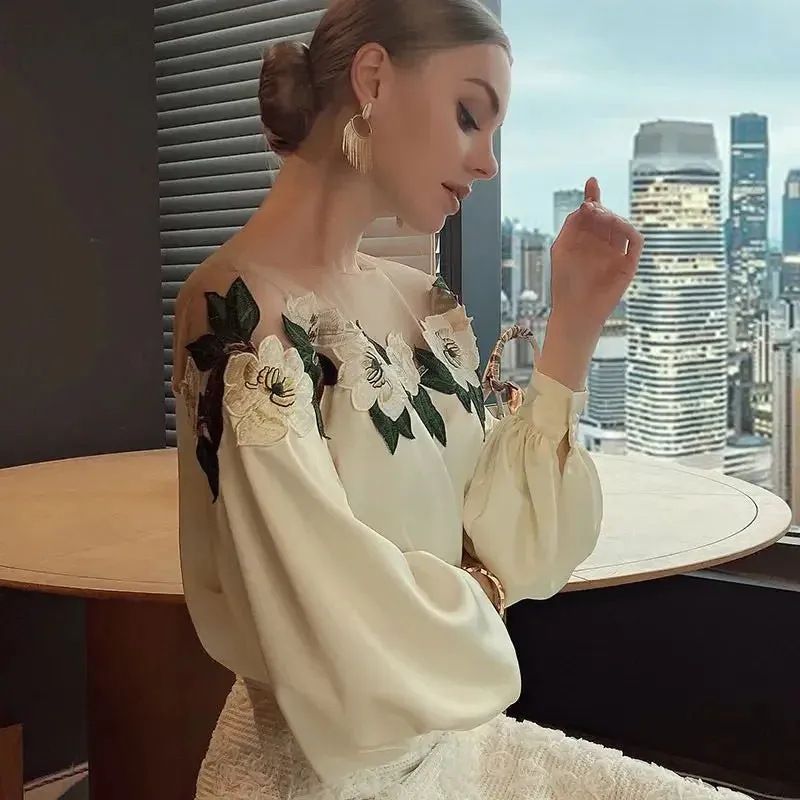 Women Long Sleeve Off Shoulder Tops Shirts