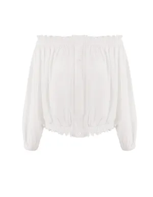 Women White Off Shoulder Tops