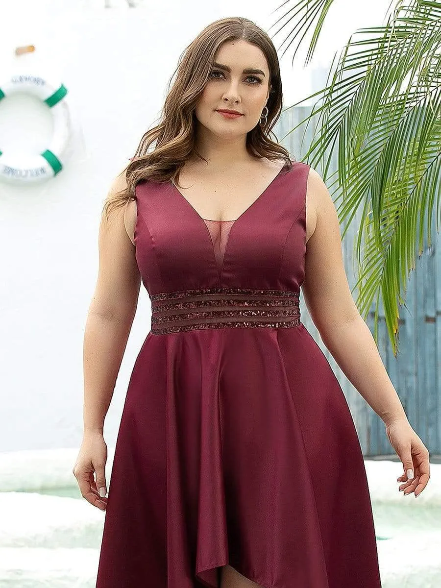 Women's Plus Size Asymmetric High Low Cocktail Party Dresses
