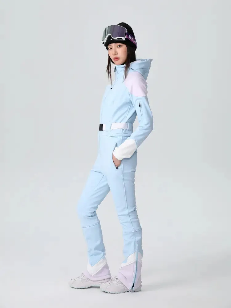 Women's Tight One-piece Skisuits Elegant Snowboarding Jumpsuits