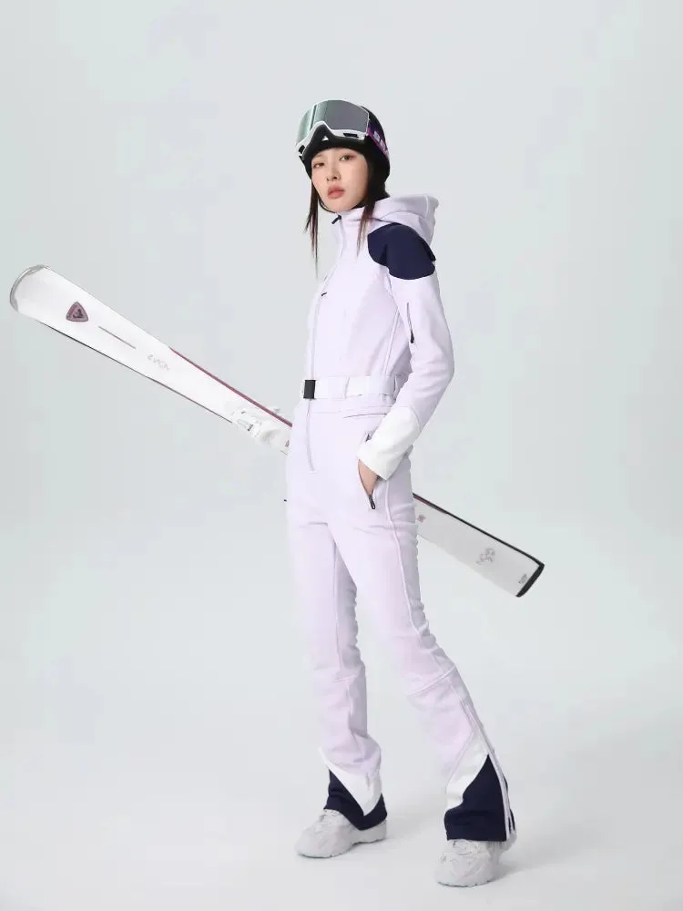 Women's Tight One-piece Skisuits Elegant Snowboarding Jumpsuits