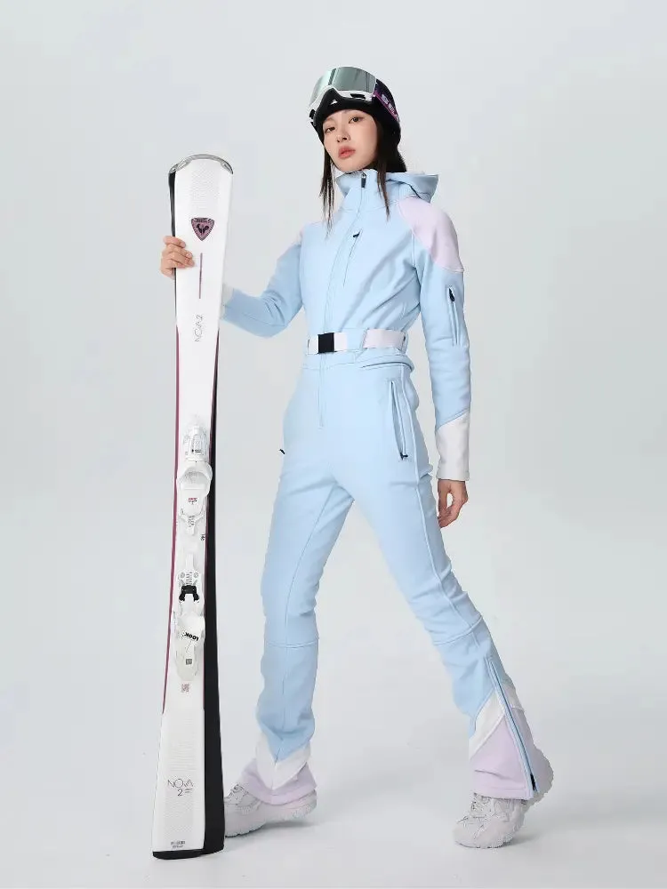 Women's Tight One-piece Skisuits Elegant Snowboarding Jumpsuits