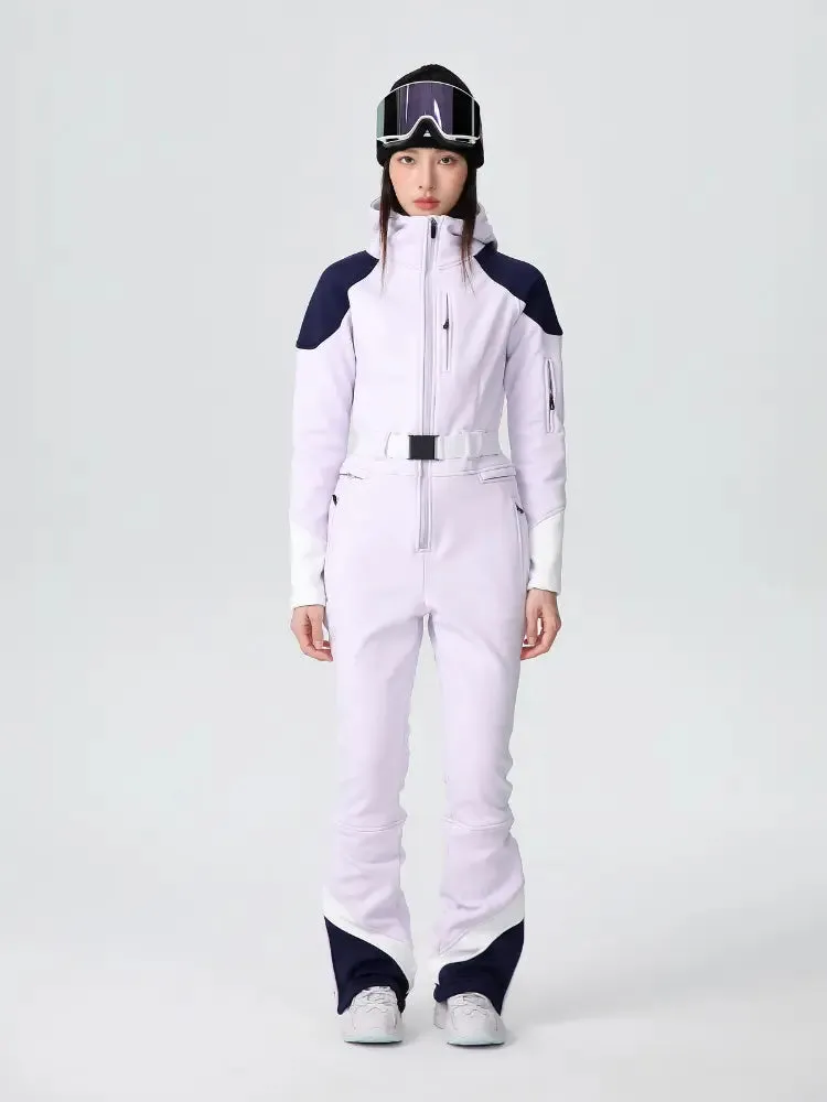 Women's Tight One-piece Skisuits Elegant Snowboarding Jumpsuits