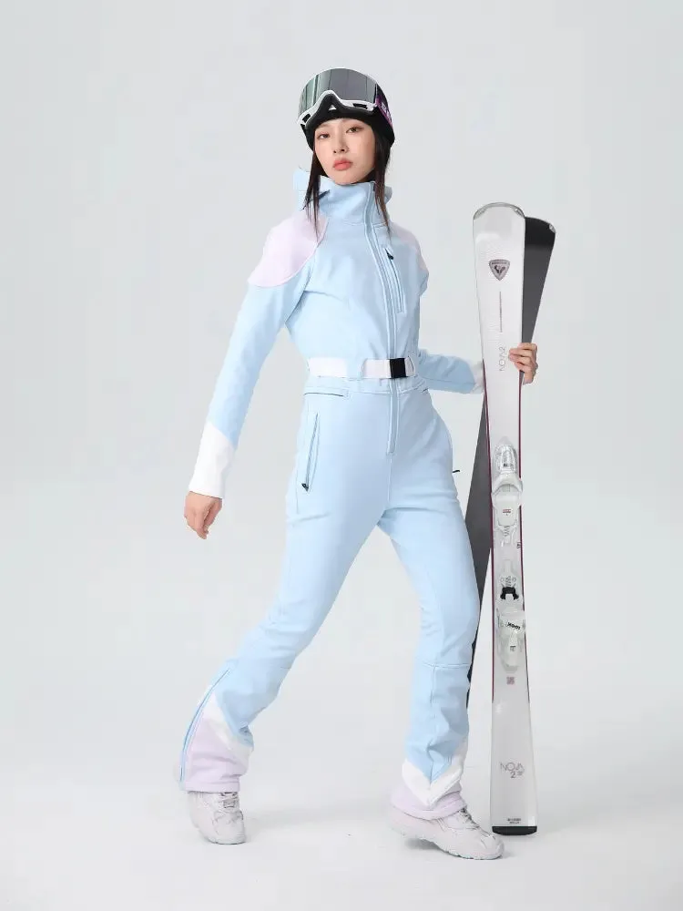 Women's Tight One-piece Skisuits Elegant Snowboarding Jumpsuits