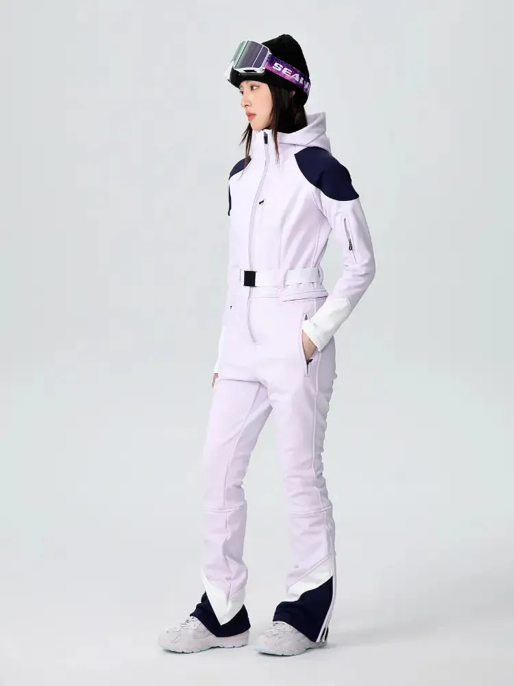 Women's Tight One-piece Skisuits Elegant Snowboarding Jumpsuits