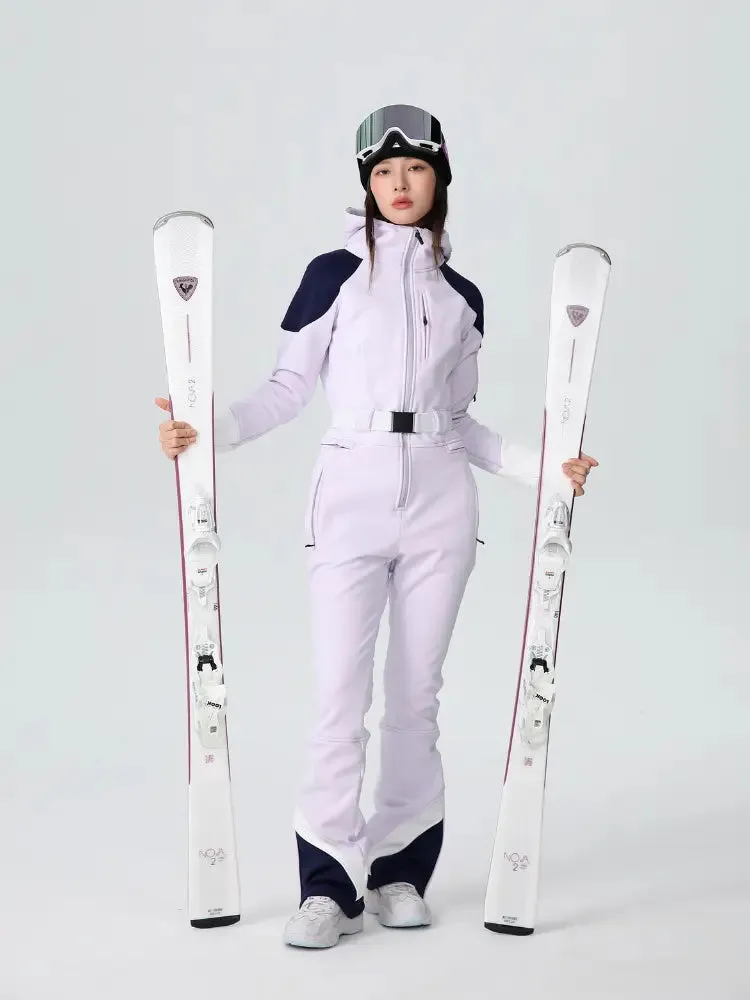Women's Tight One-piece Skisuits Elegant Snowboarding Jumpsuits