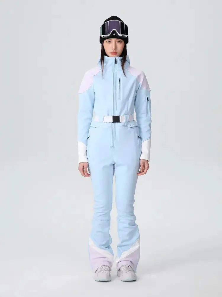 Women's Tight One-piece Skisuits Elegant Snowboarding Jumpsuits