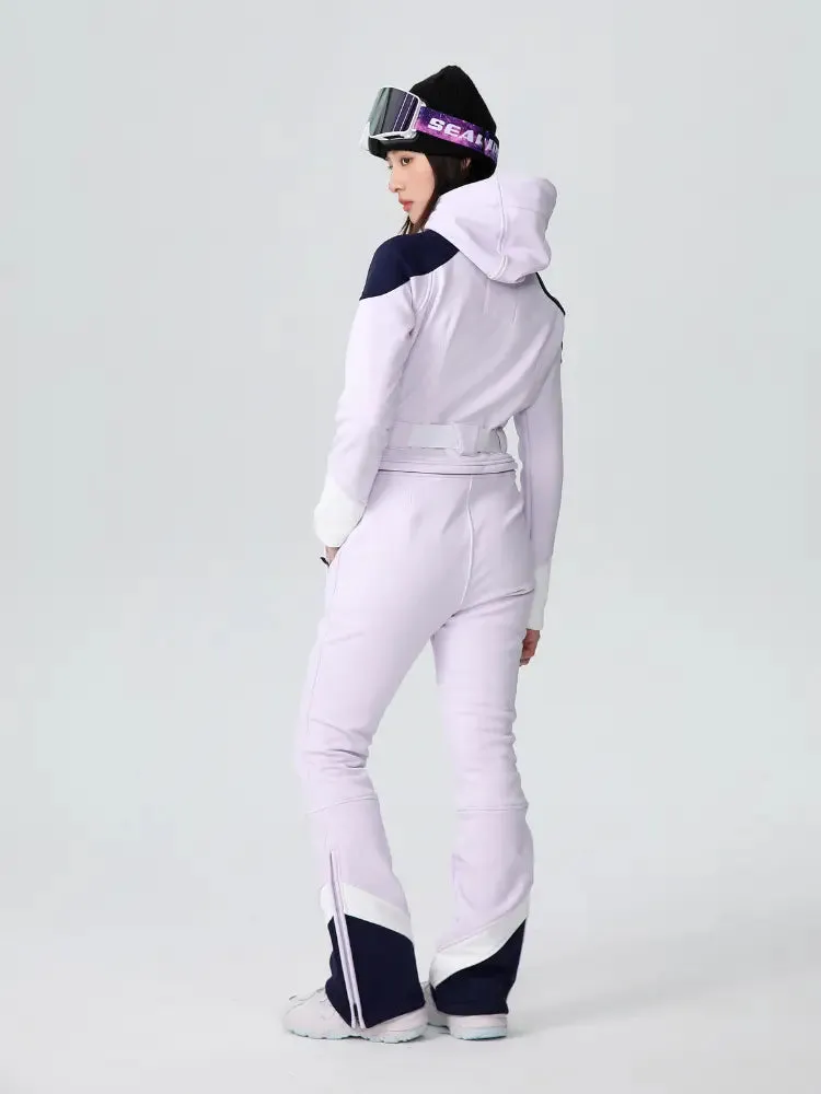 Women's Tight One-piece Skisuits Elegant Snowboarding Jumpsuits