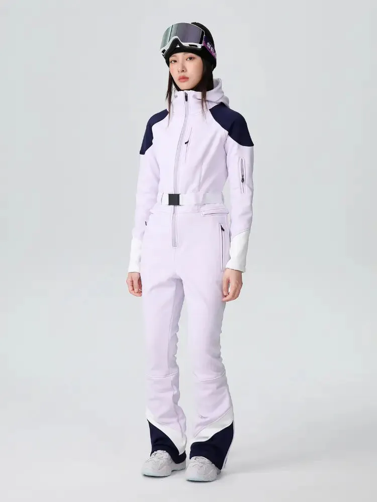 Women's Tight One-piece Skisuits Elegant Snowboarding Jumpsuits