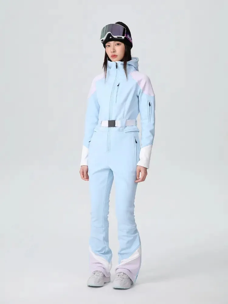 Women's Tight One-piece Skisuits Elegant Snowboarding Jumpsuits