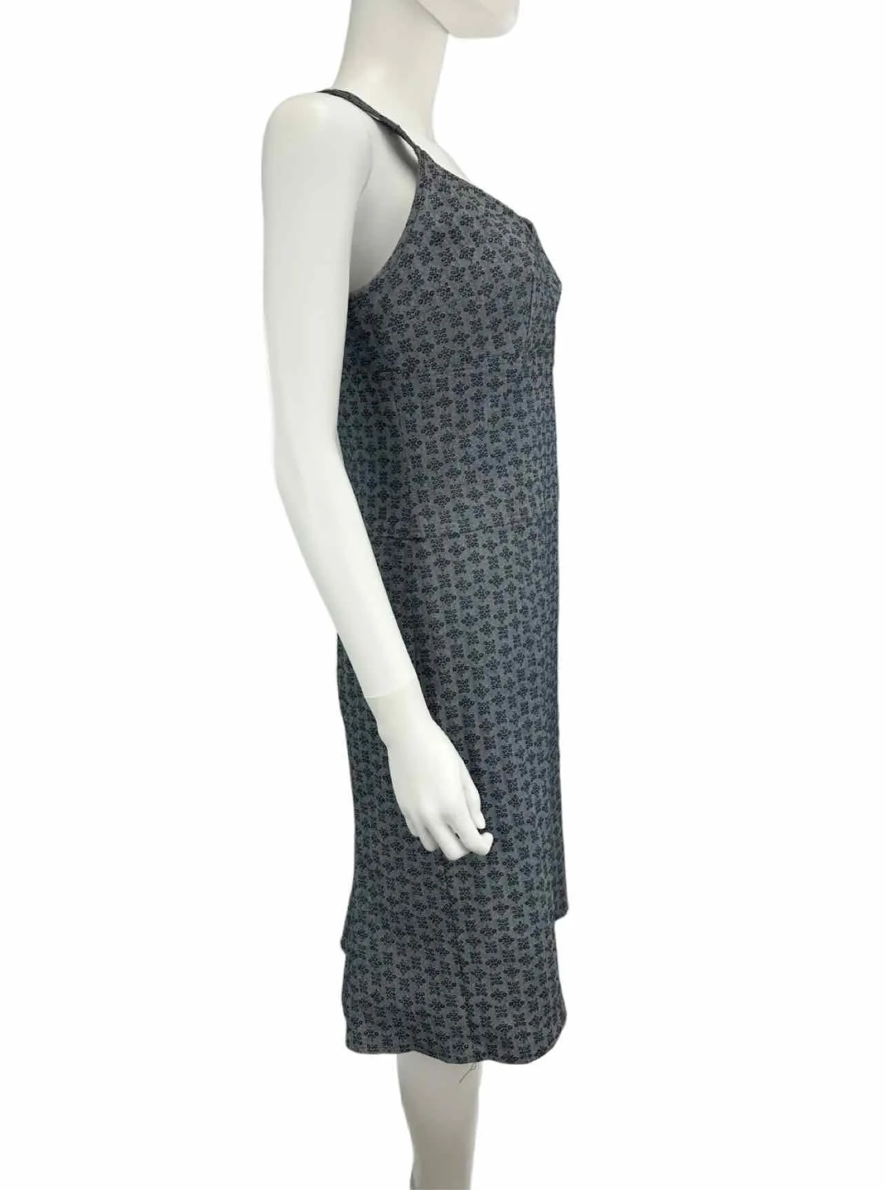 WORTH Blue Denim Print Sleeveless Dress Size 6