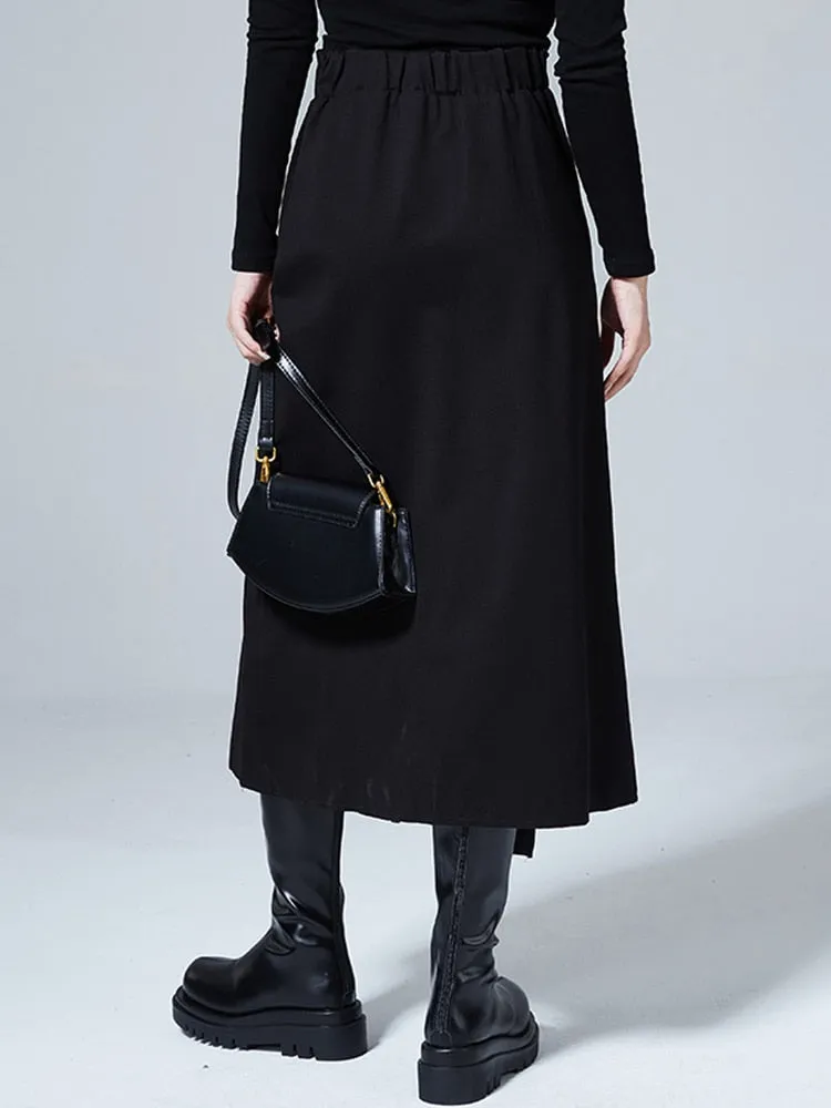 Zipper Irregular Design Half-body Skirt