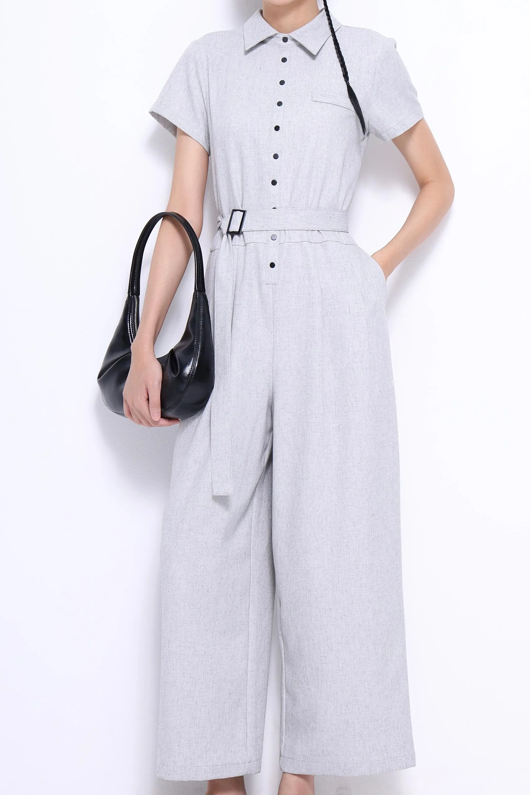 Ziya Belted Straight Leg Jumpsuit