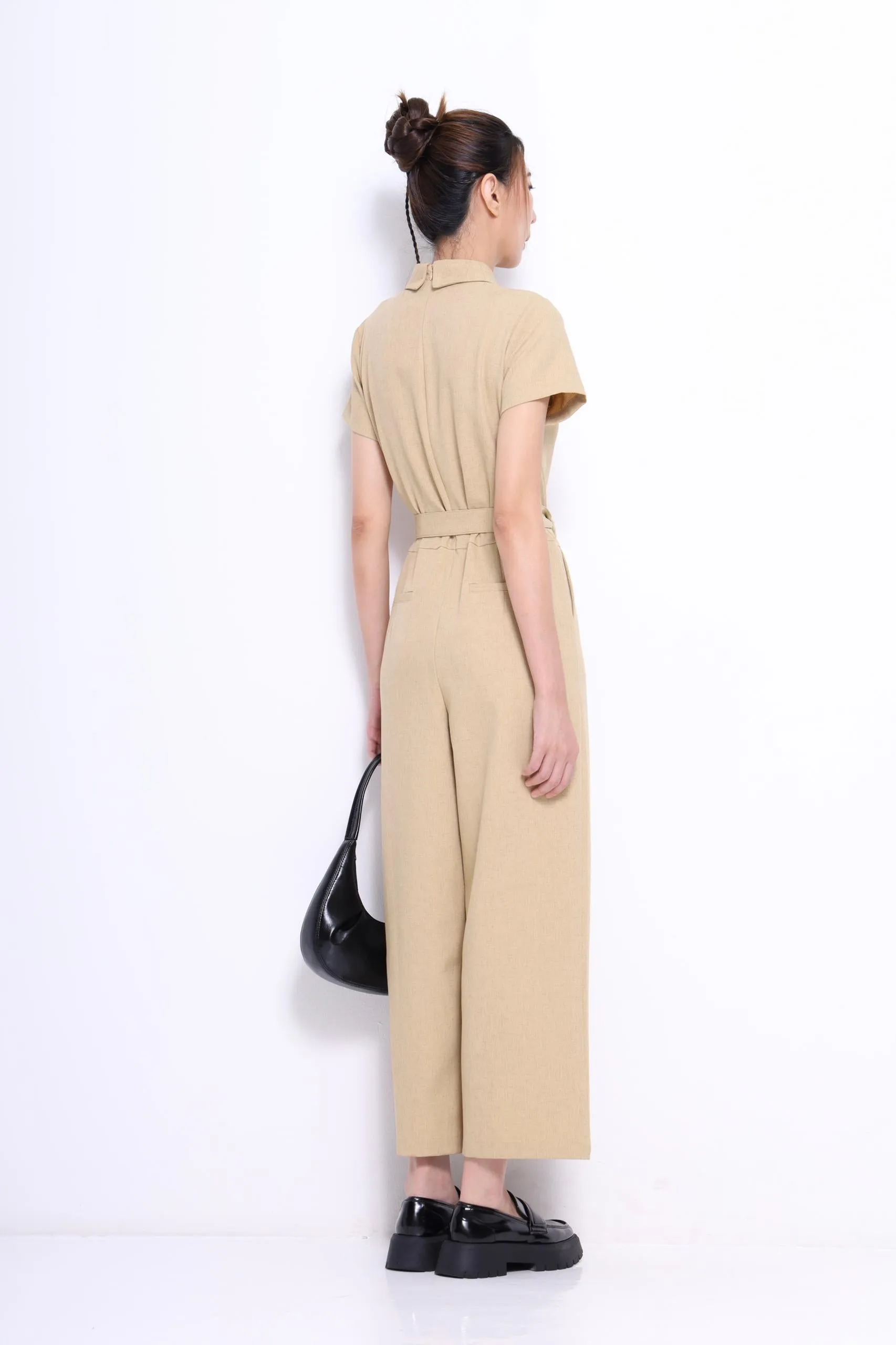 Ziya Belted Straight Leg Jumpsuit